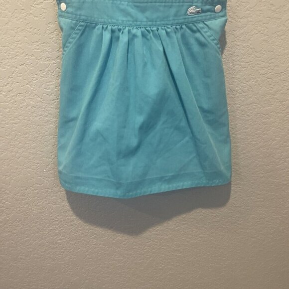 Lacoste Izod Vintage Girls Blue Skirt With Straps Size 4 Polo Shirt Alligator - Picture 2 of 13